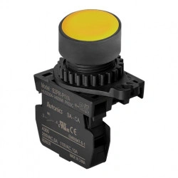 Taster žuti S2PR-P1YAM, 1NO, 6A 250Vac IP52 Autonics