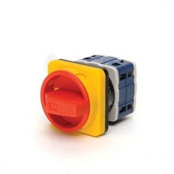 Grebenasti prekidač PSA016AK341E, 3x16A (0-1), 2 nivoa (ž/c) 90Â°, 6kA, 48x48mm IP54 Emas