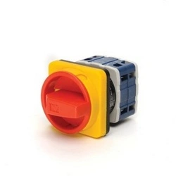 Grebenasti prekidač PSA016AK341E, 3x16A (0-1), 2 nivoa (ž/c) 90Â°, 6kA, 48x48mm IP54 Emas
