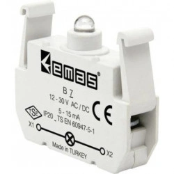 Kontakt blok sa LED diodom B7, 5-15mA, 10-30V AC/DC plava IP20 Emas