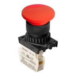 Taster sve stop S2BR-P1RBM, 1NC, povratni, 40mm, ugradnja na fi22mm, 6A 250Vac IP52 Autonics
