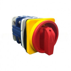 Grebenasti prekidač PSA120AK341E, 3x120A (0-1), 2 nivoa (ž/c) 90Â°, 6kA, 85x85mm IP54 Emas
