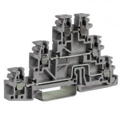 Redna stezaljka trospratna TL200GR, 0,2-4 mm2, SIVA, tip TLD.2/GR Cabur