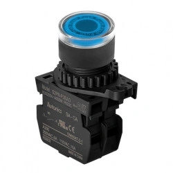 Taster plavi S2PR-P3BALM,1NO, sa LED indikacijom, 110-220Vac, 6A 250Vac IP52 Autonics
