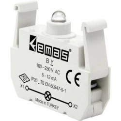 Kontakt blok sa LED diodom BY, 5-12mA, 100-230V AC zelena IP20 Emas