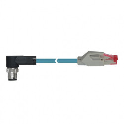 Mrežni kabal CLR-5-VG, M12 8-pina/RJ45 konektor, muški-ugaoni, DC 3-žični kabal l=5m, Autonics