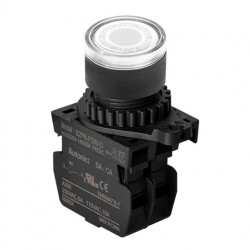 Taster beli S2PR-P3WALM, 1NO, sa LED indikacijom, 110-220Vac, 6A 250Vac IP52 Autonics