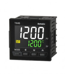 Termoregulator TX4S-24R, disp.LCD 2 reda-4d,48x48mm,2 alarma,PID, relejni,100-240Vac IP50 Autonics