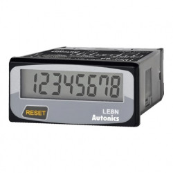 Tajmer LE8N-BF,displej LCD-8 cifara,48x24mm,indikator,sa baterijom,24-240Vac/6-240Vdc IP66 Autonics