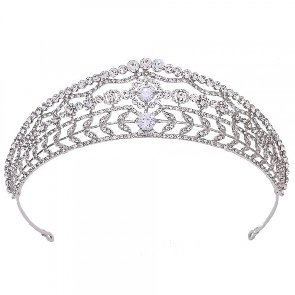 Diadema / Coronita argintie cu pietre, Shine