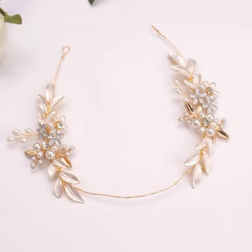 Accesoriu par auriu in stil grecesc