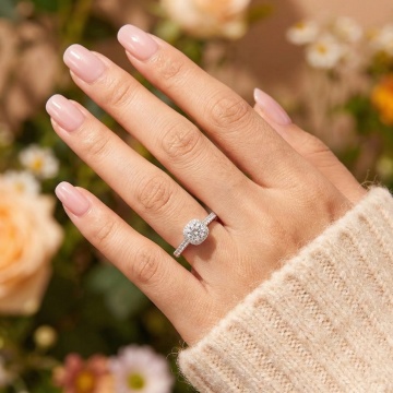 Inel argint 925 cu diamant moissanit