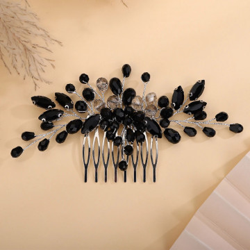 Accesoriu par cu pietre negre