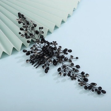 Accesoriu par cu pietre negre