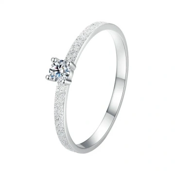 Inel din argint cu diamant moissanite de 0.1CT , Melanie