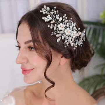Accesoriu par mireasa cu flori