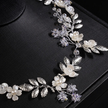 Accesoriu par mireasa argintiu