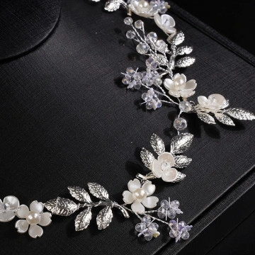 Accesoriu par mireasa argintiu