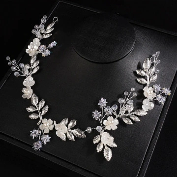 Accesoriu par mireasa argintiu