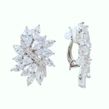 Cercei cu clips, cu pietre din zirconiu, Ice Queen Clip-on