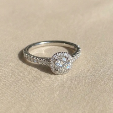 Inel argint 925 cu diamant moissanit