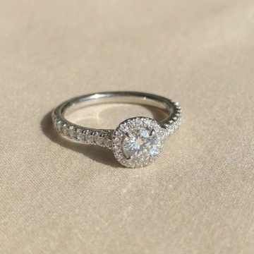 Inel argint 925 cu diamant moissanit