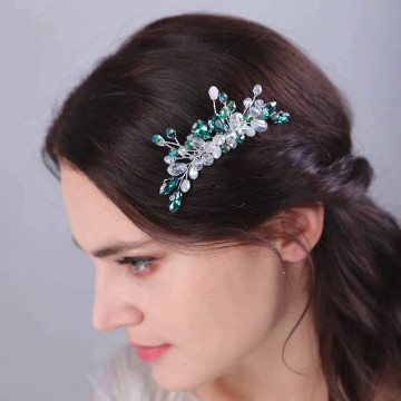 Accesoriu par cu pietre verzi