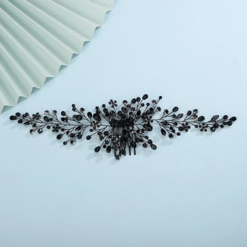 Accesoriu par cu pietre negre