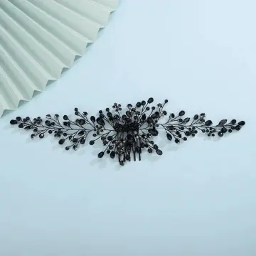 Accesoriu par cu pietre negre