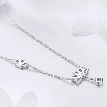 Lantisor argint floare Lotus