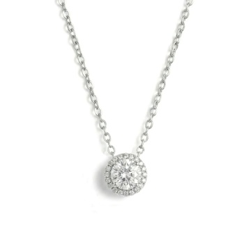 Lantisor argint 925 cu diamant moissanite