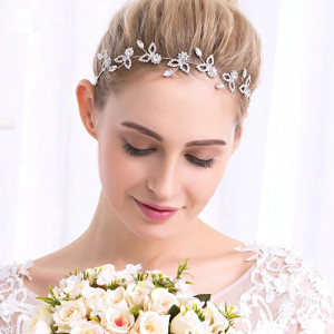 Accesoriu par mireasa argintiu