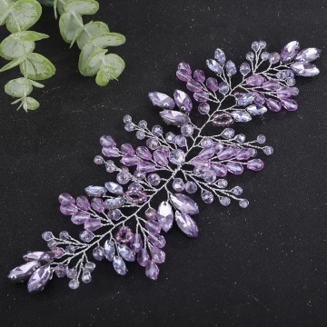 Ornament par cu pietre violet