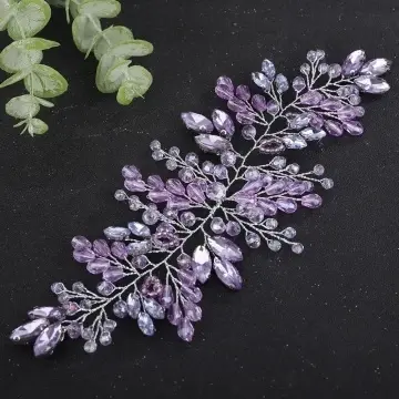 Ornament par cu pietre violet