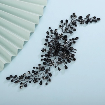 Accesoriu par cu pietre negre