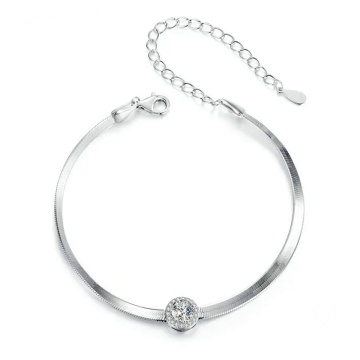 Bratara din argint, cu piatra moissanite de 0.5CT, Sophie