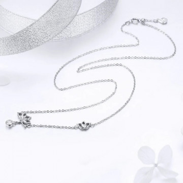 Colier din argint cu floare de Lotus