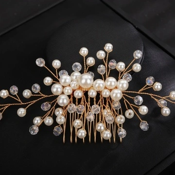 Accesoriu par auriu mireasa 