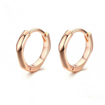 Cercei rotunzi rose-gold