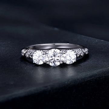 Inel argint diamante moissanite
