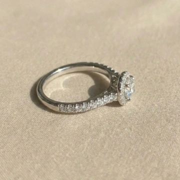 Inel argint 925 cu diamant moissanit
