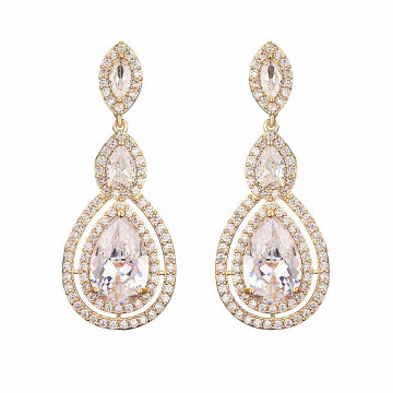 Eternity Gold earrings with zircon stones
