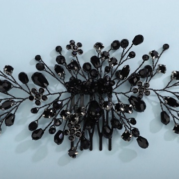 Accesoriu par cu pietre negre