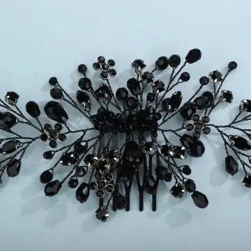 Accesoriu par cu pietre negre