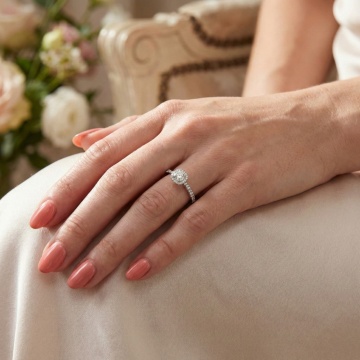 Inel argint 925 cu diamant moissanit