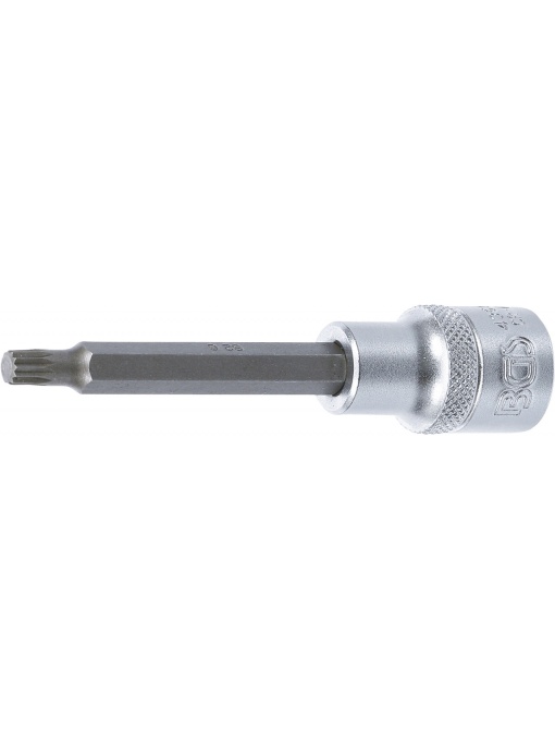 Bit Spline (XZN) M6, lungime 100mm, antrenare cu tubulara 1/2", BGS 4360