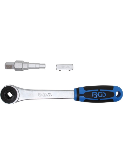 Clichet cap presare cu adaptor şi cheie in trepte, act. 1/2", BGS 314