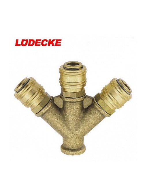 Distibuitor de aer cu 3 cuple rapide cu filet 1/2", DN 7.2 mm