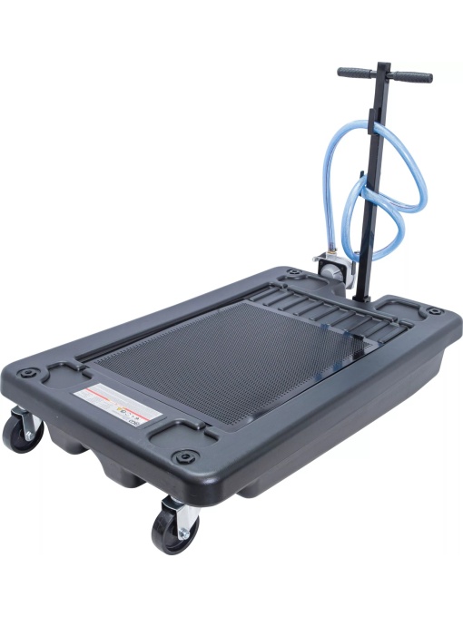 Recuperator de ulei mobil cu pompa manuala de golire, dimensiuni cuva colectare 1100x700x190mm, capacitate 60 litri, BGS 9987