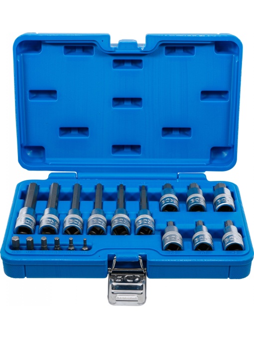Set biti 6,3 mm (1/4") 12,5 mm (1/2") Inbus 18 piese, BGS 5171